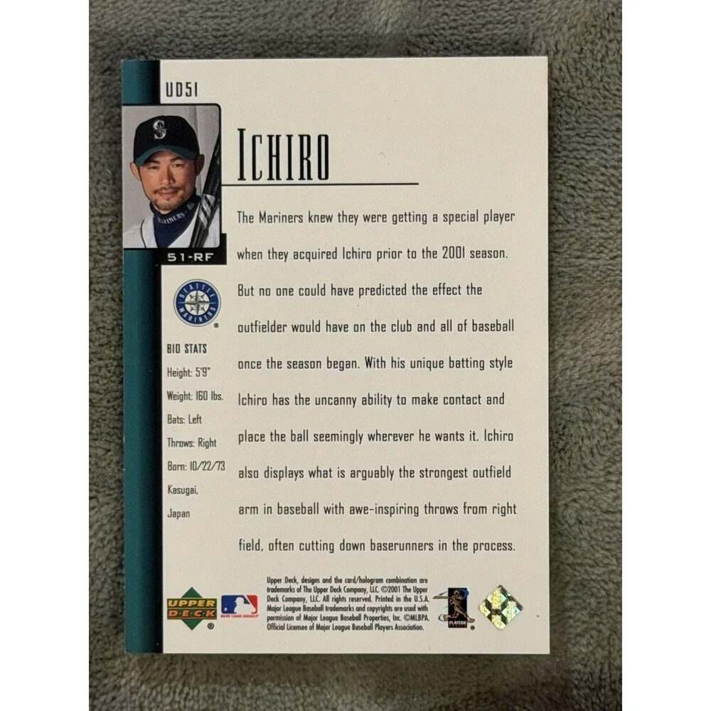 2001 Upper Deck All-Star Fan Fest - Ichiro Suzuki #UD51 Silver /2001 (RC)